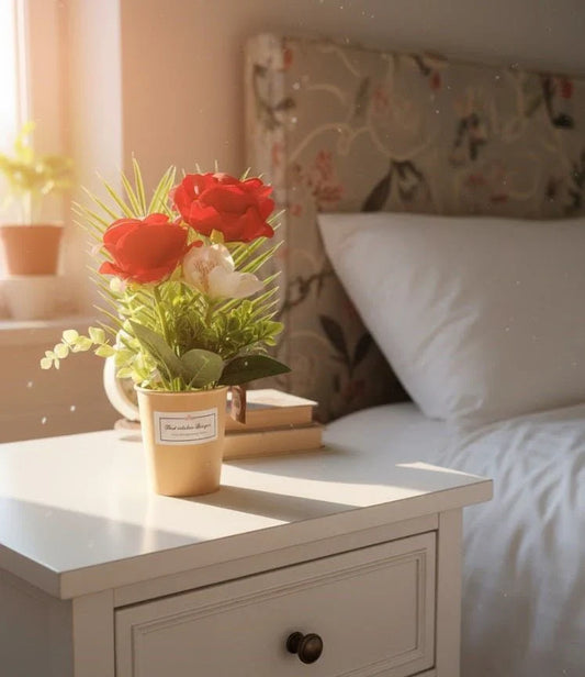 Red Rose Flower Pot